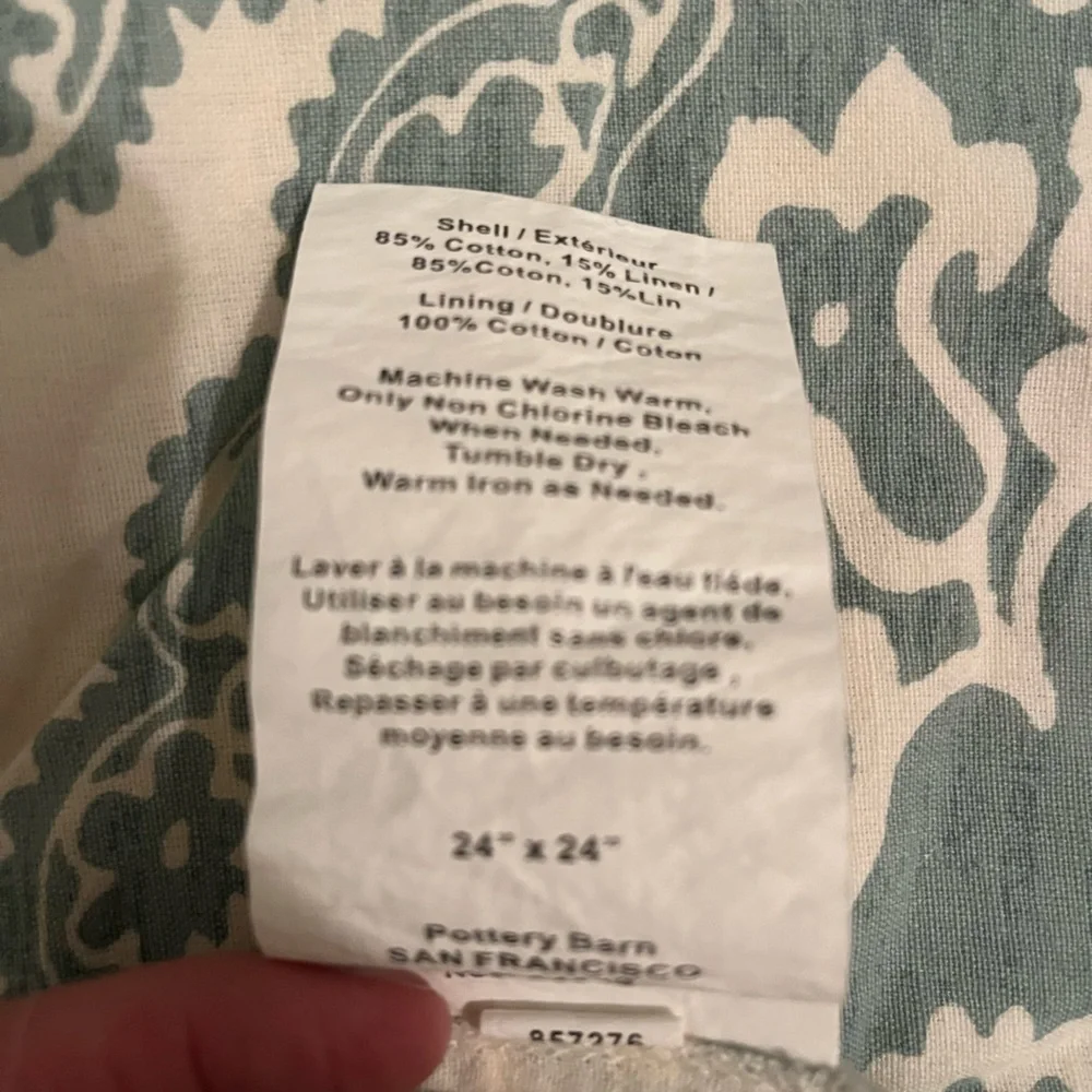 Pottery Barn pillow cover